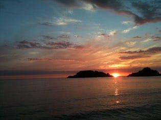 Coucher de soleil sur l'île Milliau